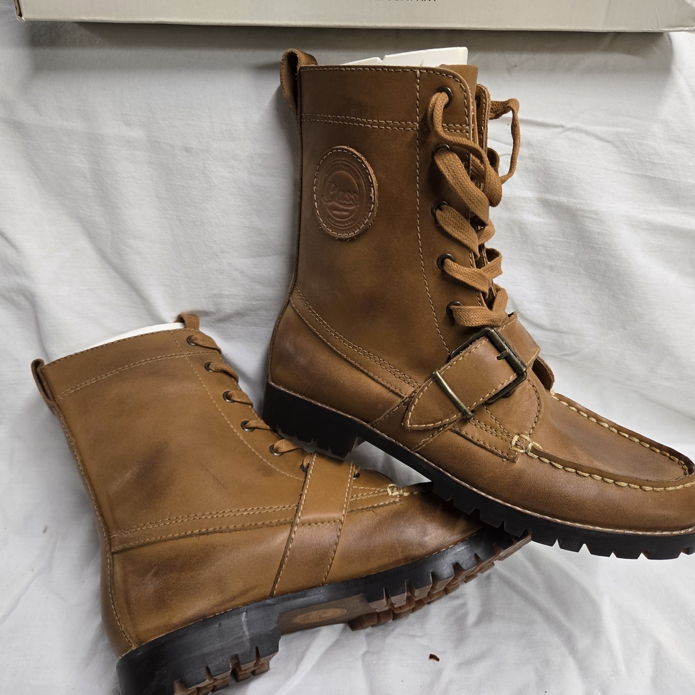 Bass Brown Boots Rugged Moccasin-Style